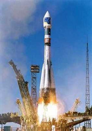 Start eines der beiden Cluster-Paare von Baikonur