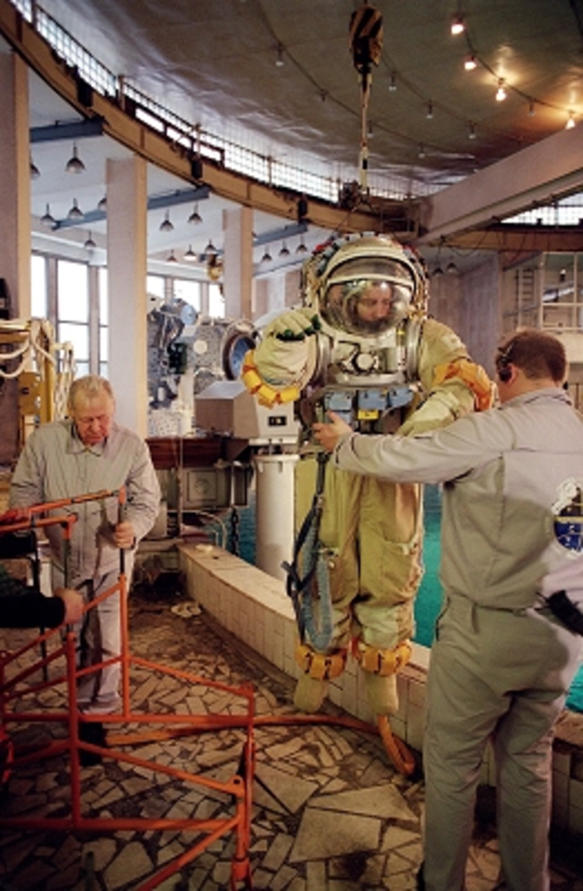 Claudie Haigneré during EVA training at Star City