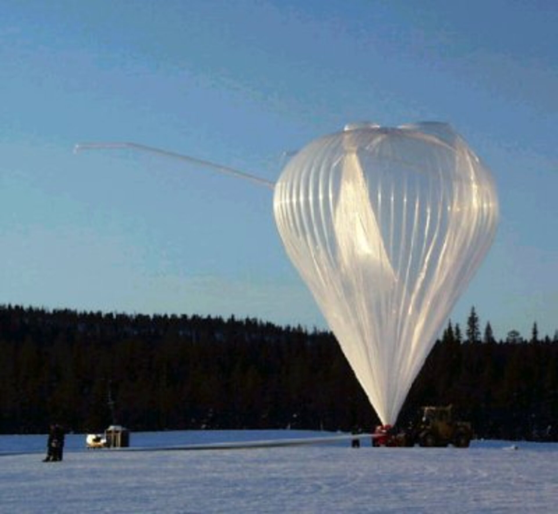 A hot air balloon, in use during a campaign