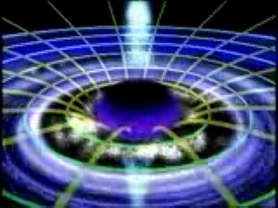 Un buco nero dentro ad un forte campo magnetico