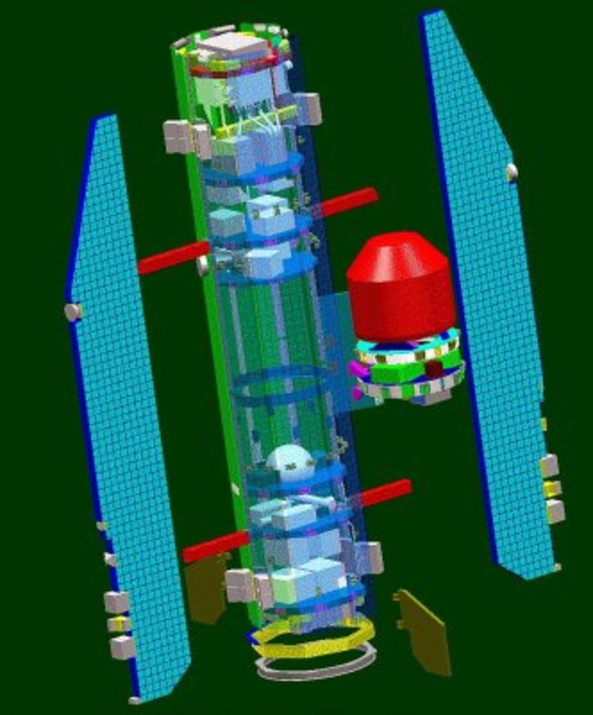 Exploded view of the GOCE spacecraft