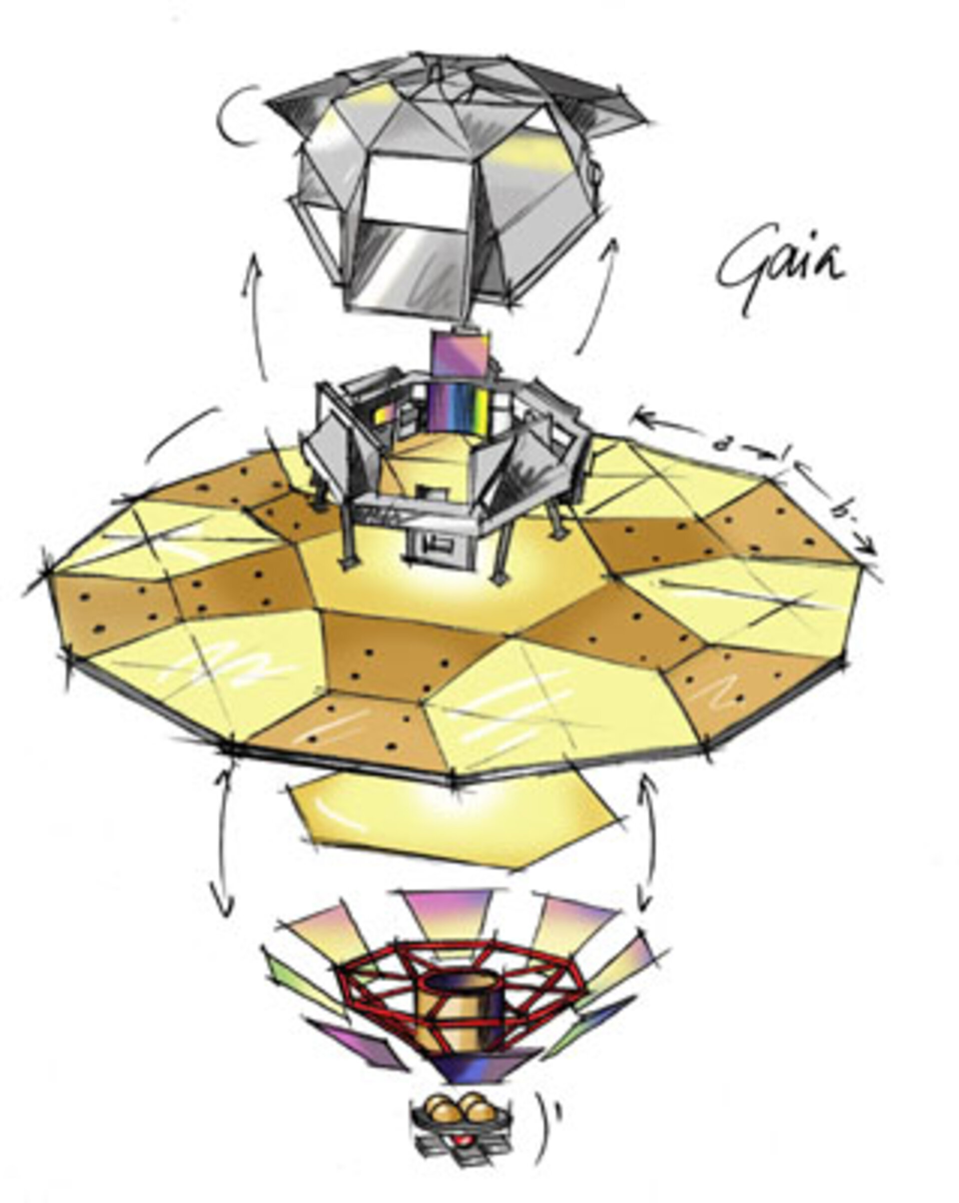 Der Sternenbeobachter Gaia (künstlerische Darstellung)