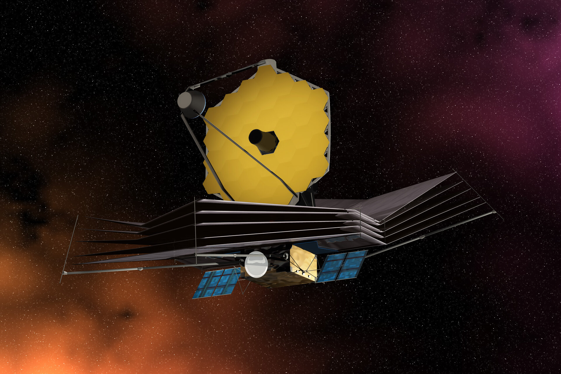 Artist's impression of the JWST