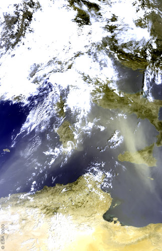 Italy, Sirocco Storm - MERIS, 29 August 2003