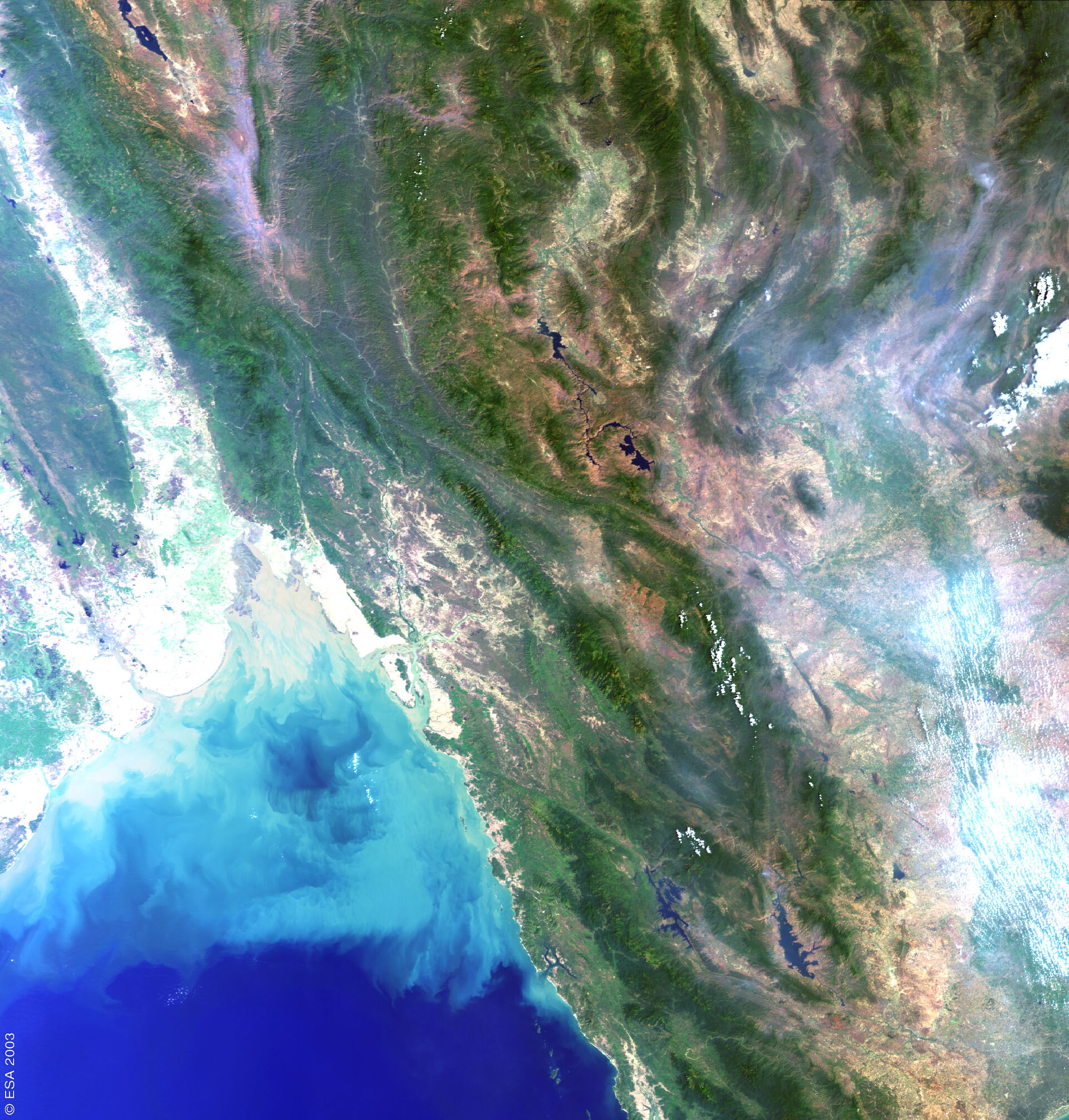 Myanmar, Burma - MERIS, 25 February 2003
