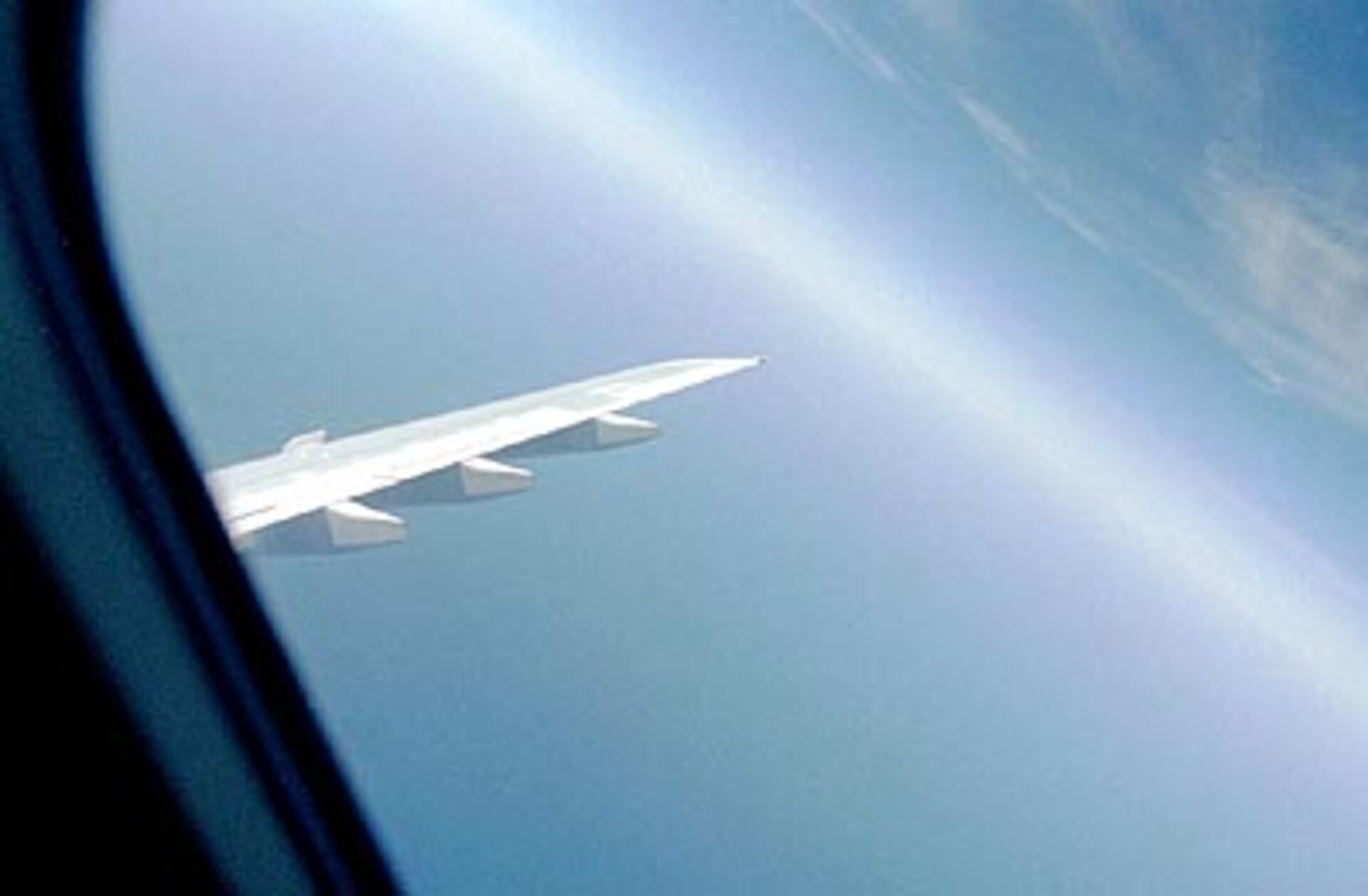 View as the aircraft dives down