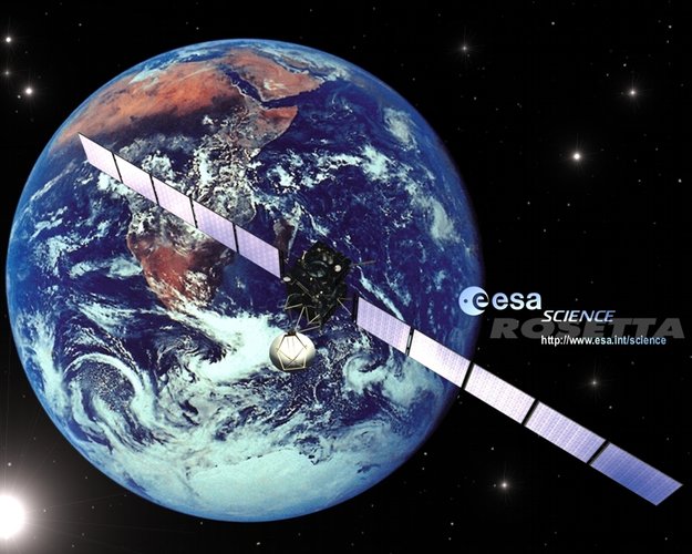 Rosetta completes a fly-by of Earth during its ten year journey