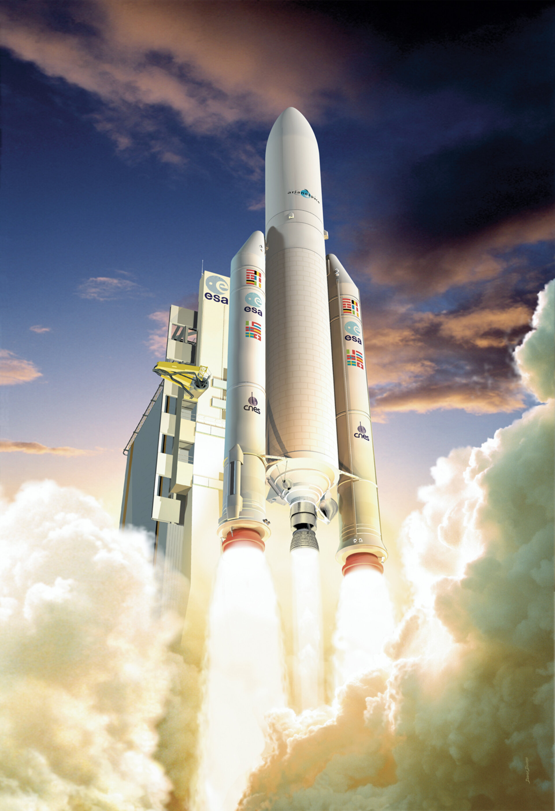Artist's view of an Ariane 5