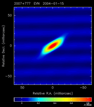 Här är galaxkärnan man kunde studera efter det första experimentet