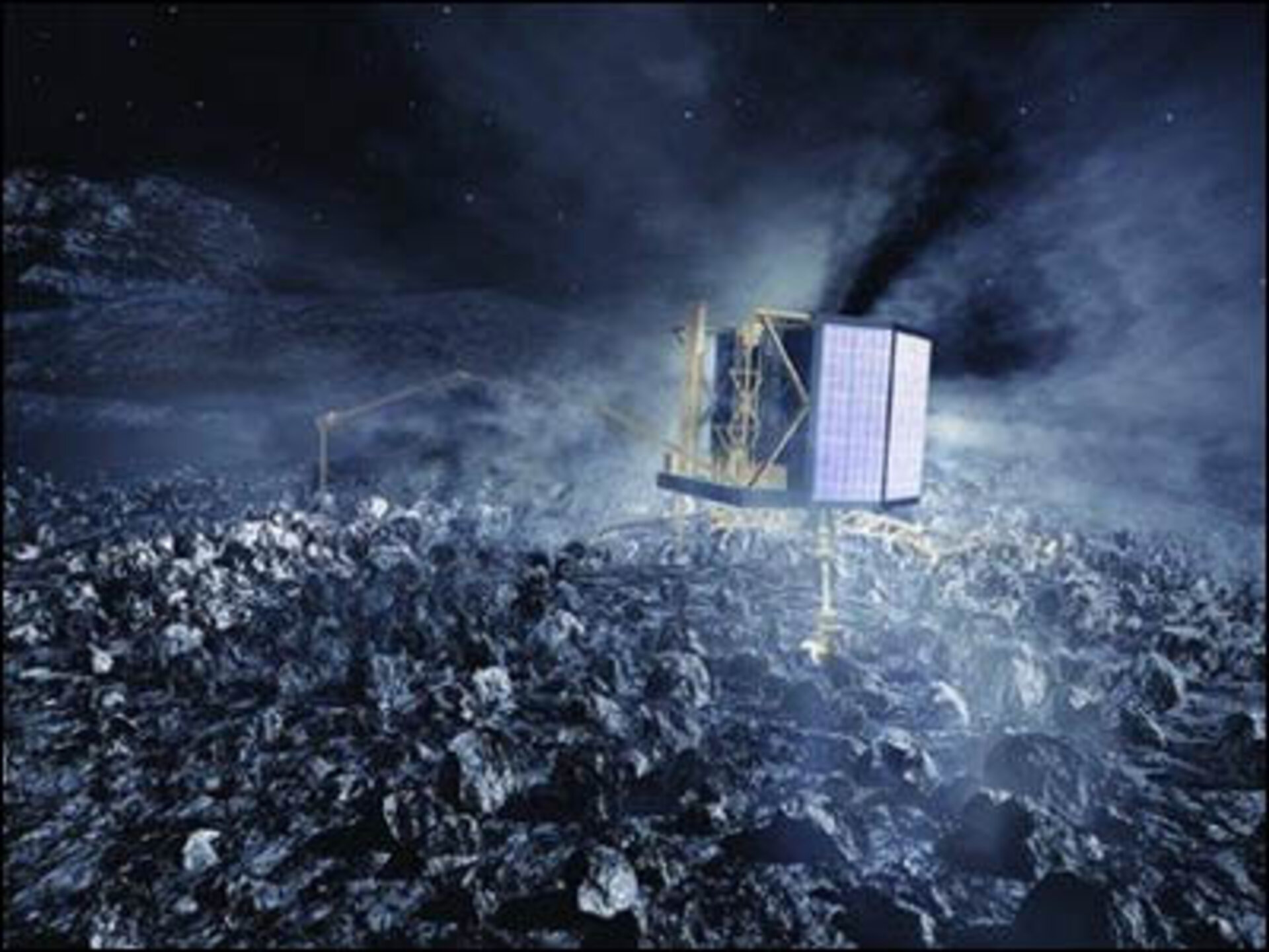 Künstlerische Darstellung des Landers Philae