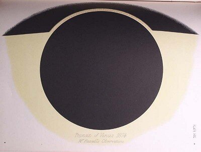 Als Venus zich aan de zonsrand bevindt, is een lichtende ring rond de planeet te zien