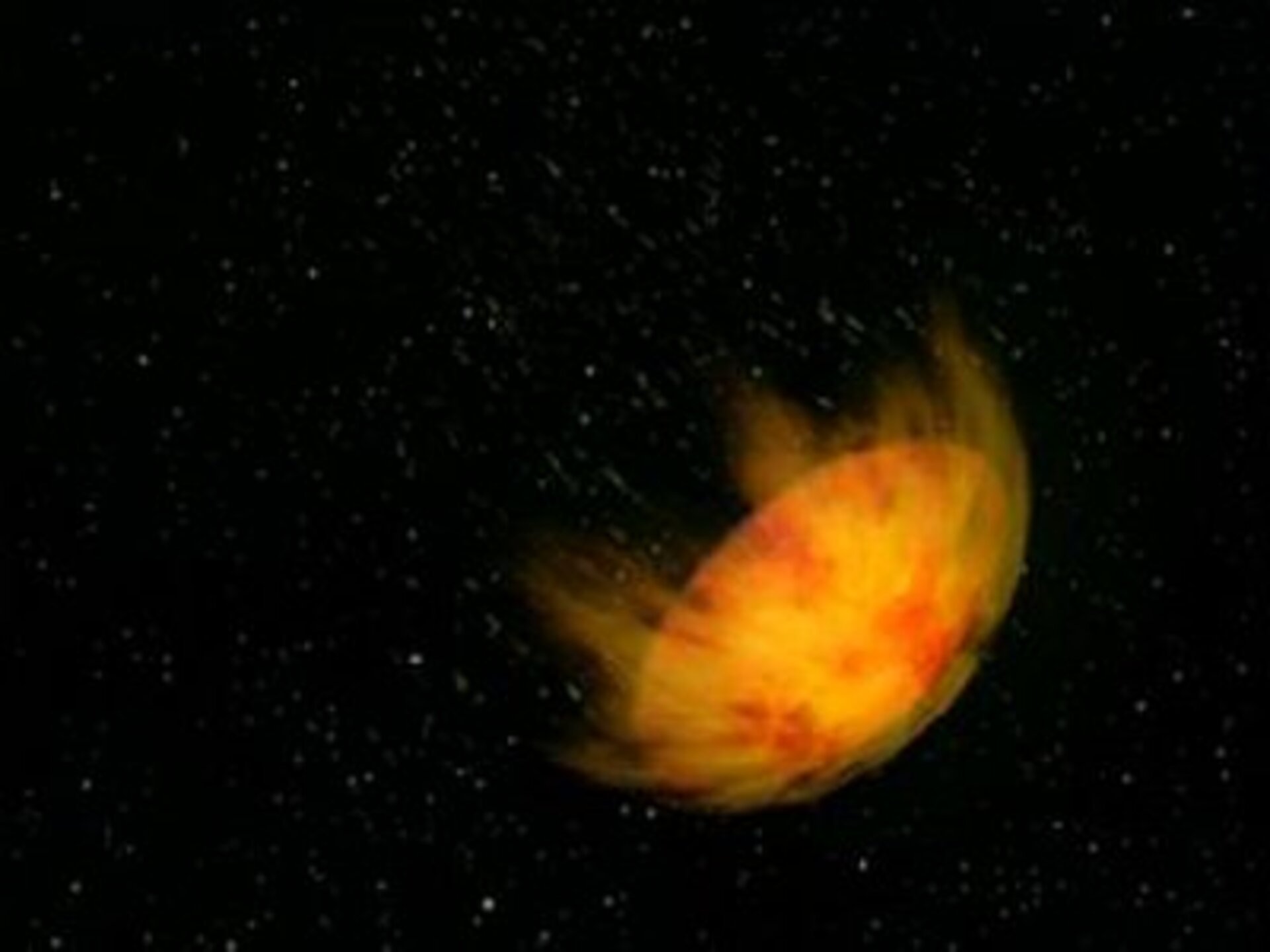 Huygens enters Titan's atmosphere