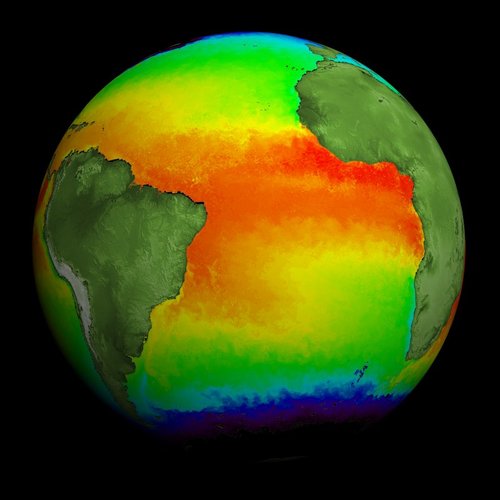 Atlantic ocean seen by Envisat's AATSR