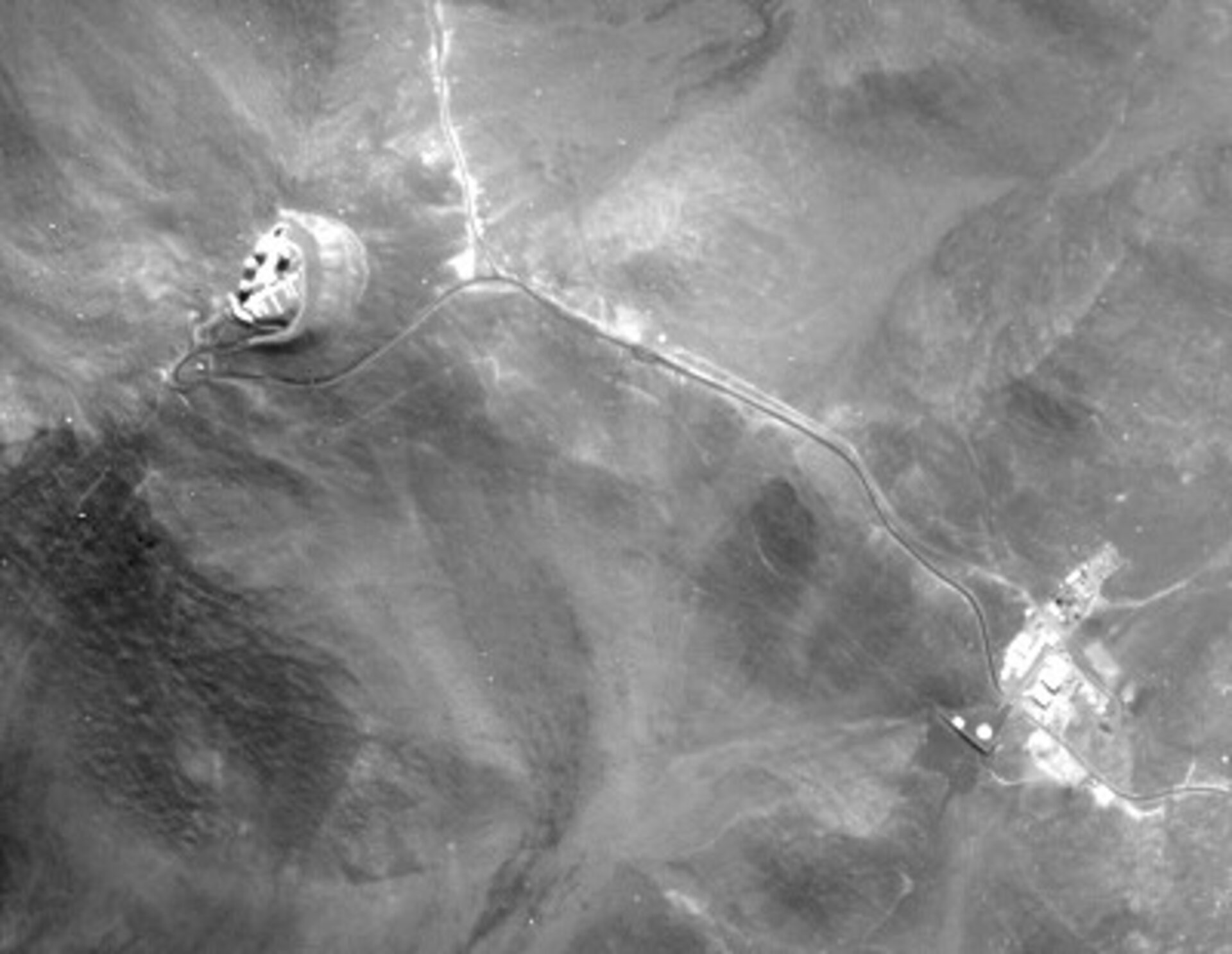 De Very Large Telescope van ESO in Chili, vanaf 600 kilometer hoogte gefotografeerd door Proba 1