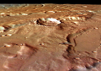 Solis Planum, close-up perspective view, looking south-east