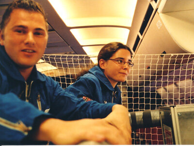 Dipl.-Ing Roland Sommer und Sabrina Schwarz von der Universität Erlangen