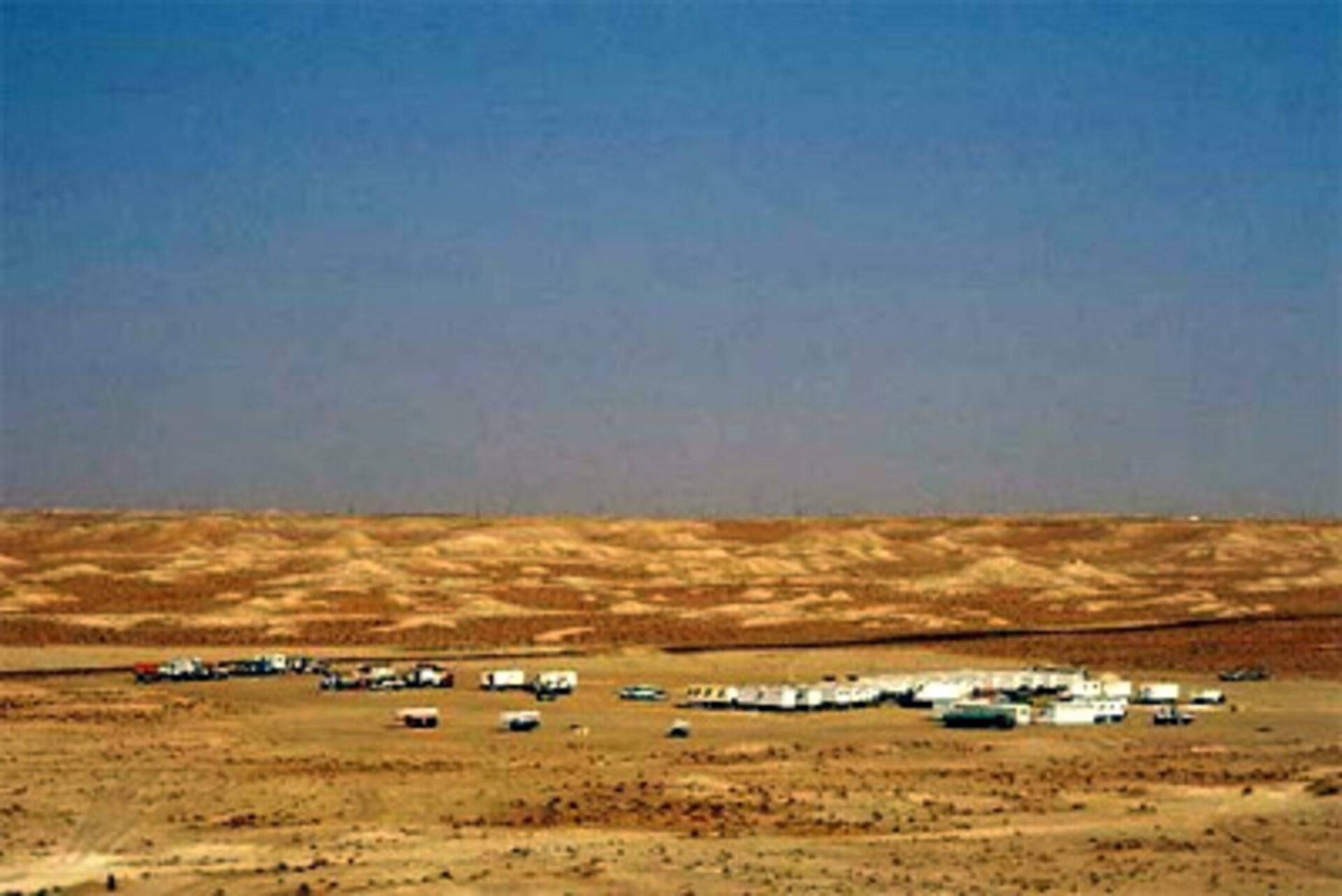Seismic crew camp in the Middle East