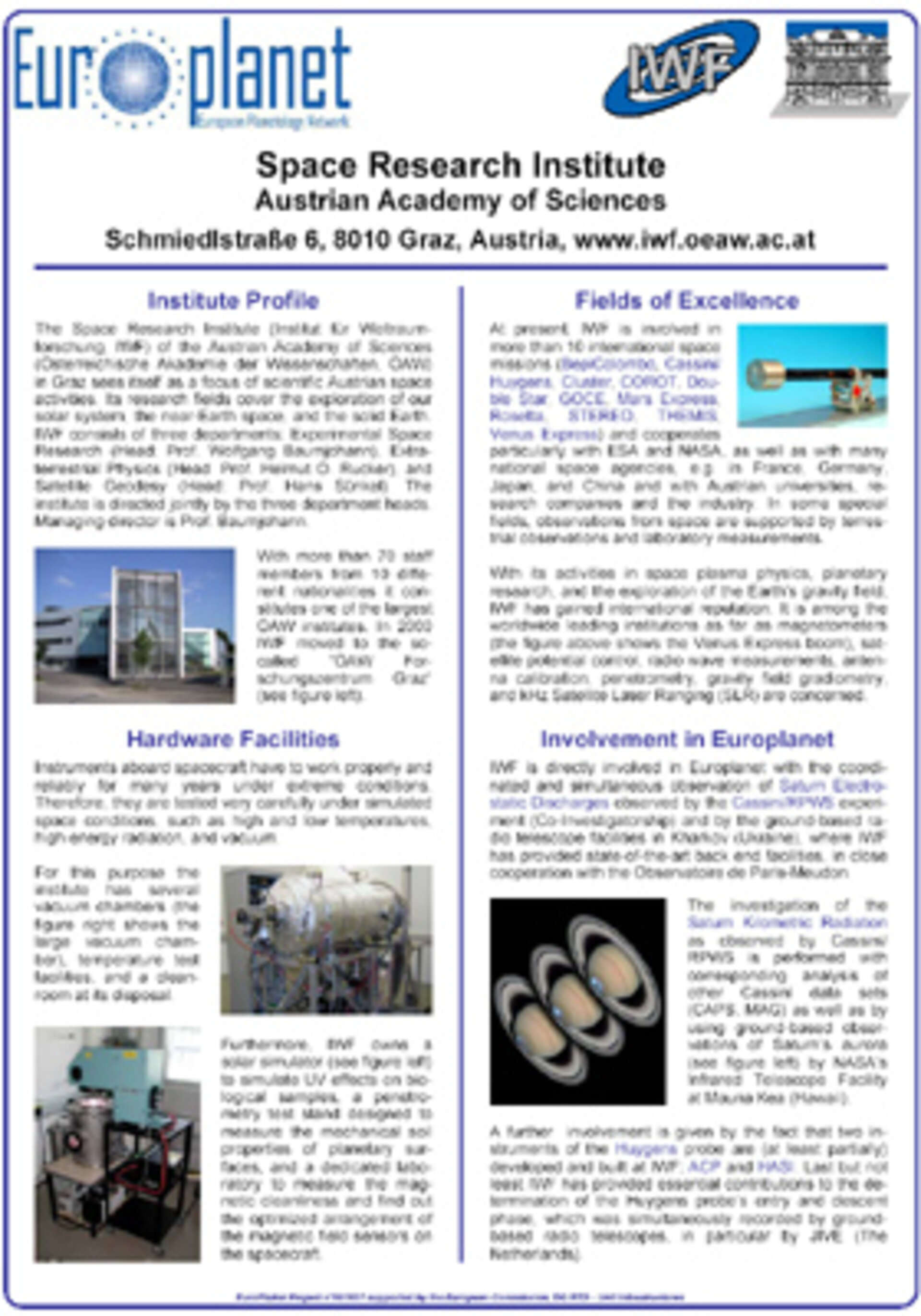 Auf Postern wird die Arbeit von EuroPlanet vorgestellt