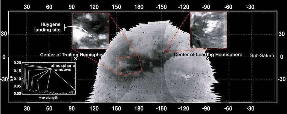 Titan's volcanic dome and Huygens landing site areas