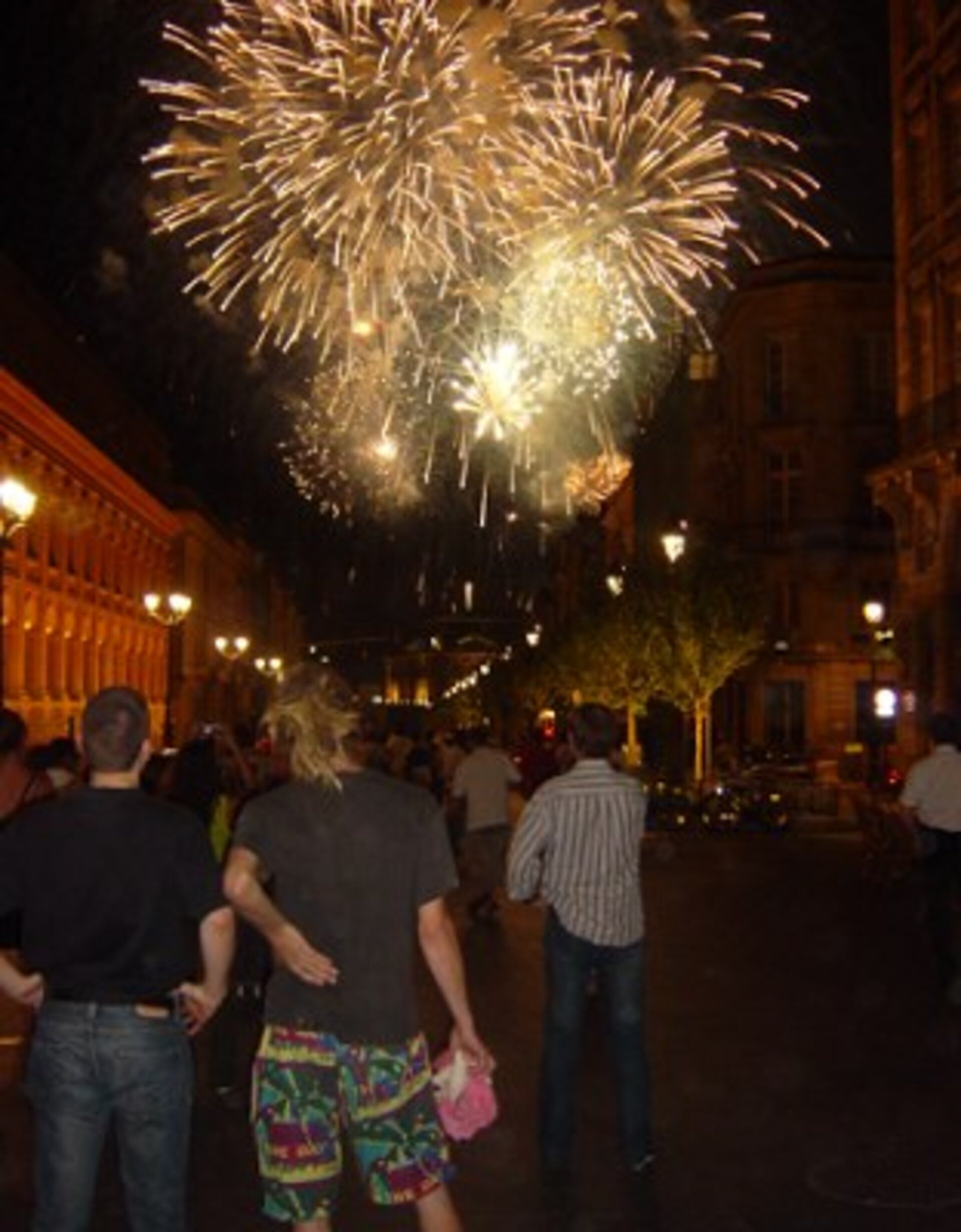 Fireworks in Bordeaux to mark Bastille Day
