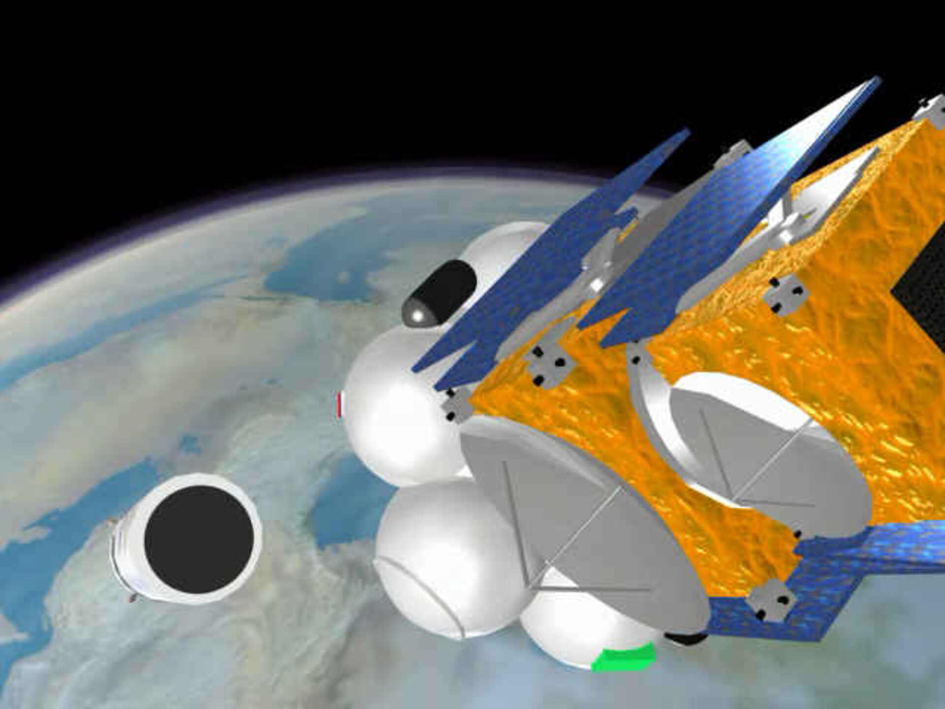 Fregat launcher. Separation of payload
