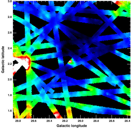 Massive star forming region caught in ISO's web of data