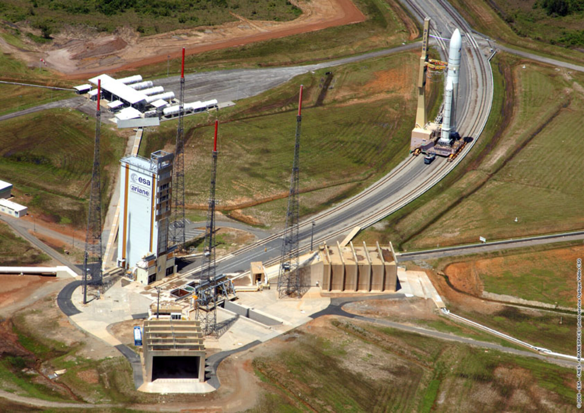 Ariane 5 ECA travelling to the launch zone