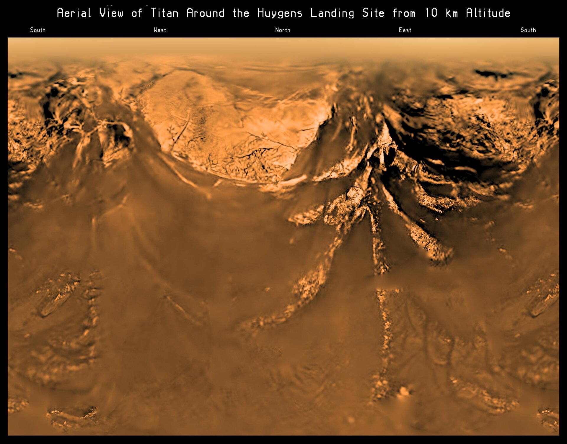 Mercator projection of Huygens’s view