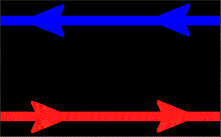 Schematic of magnetic field lines during reconnection