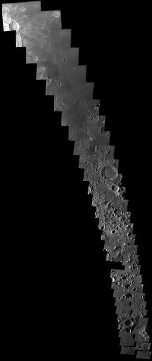 Strip of the lunar near side including SMART-1 impact site