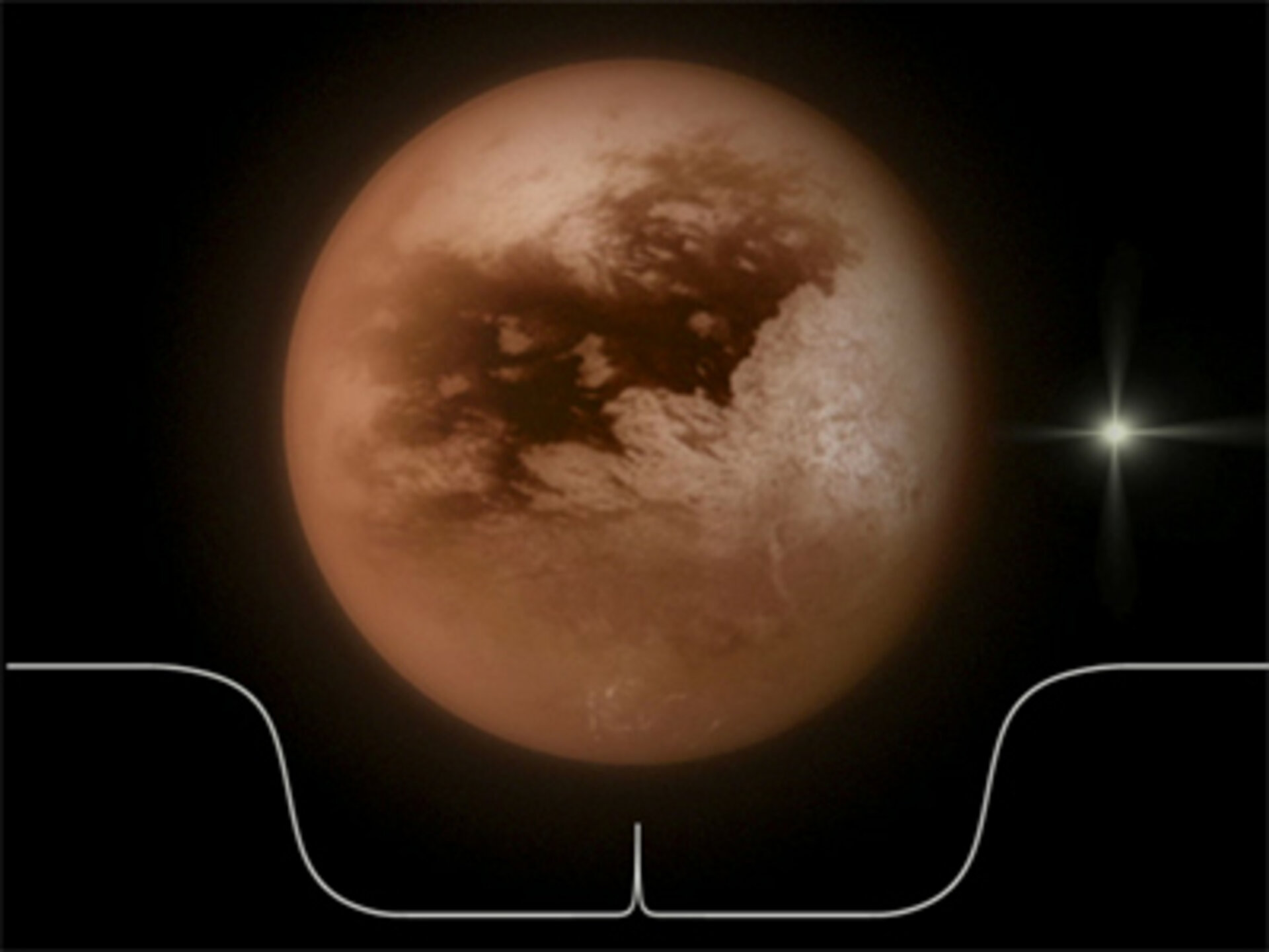 Artist’s impression of a star occultation by Titan