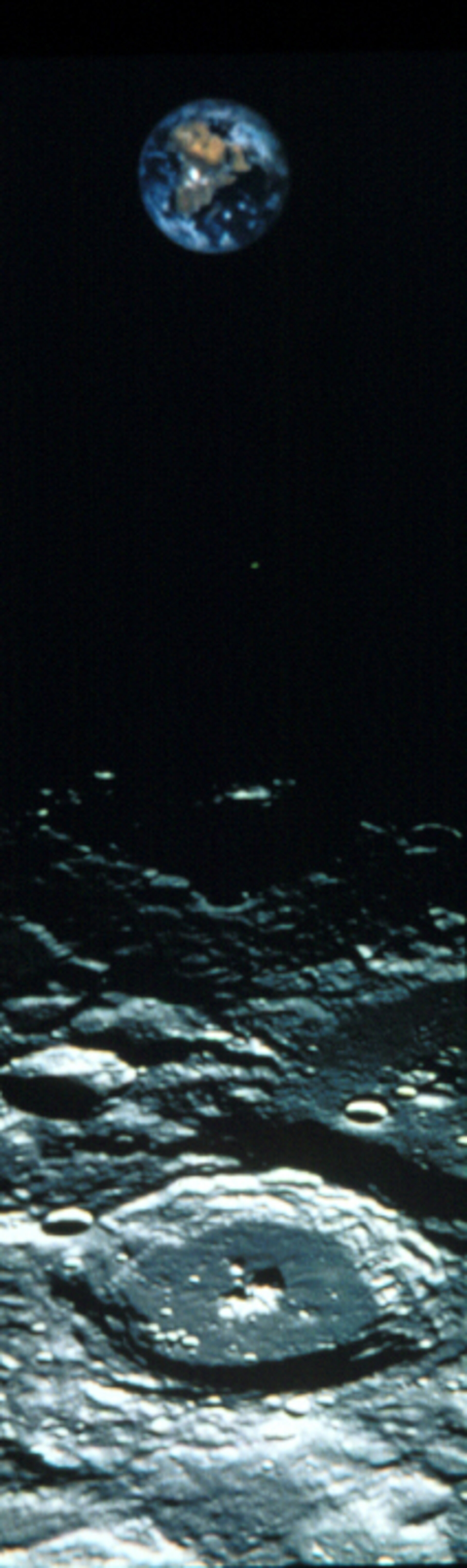 Earthrise over Plaskett crater