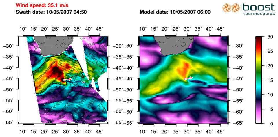 Observation of the storm winds
