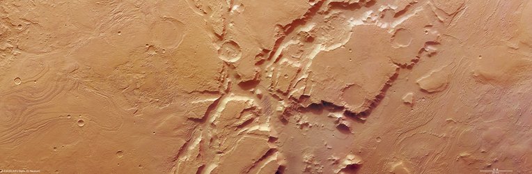 Tectonic transition zone, Aeolis Mensae