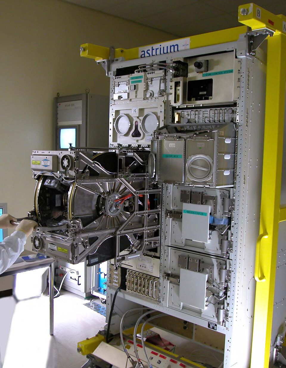 Biolab voor biologische experimenten aan boord van Columbus