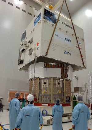 Unpacking ATV at the Spaceport in Kourou