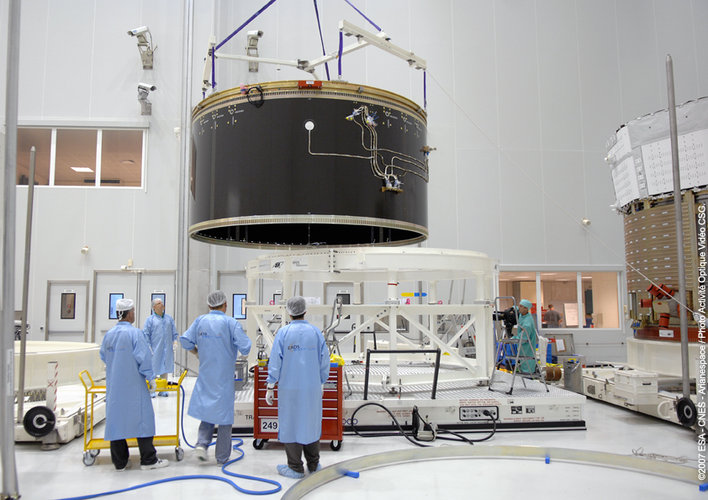 Unpacking ATV at the Spaceport in Kourou