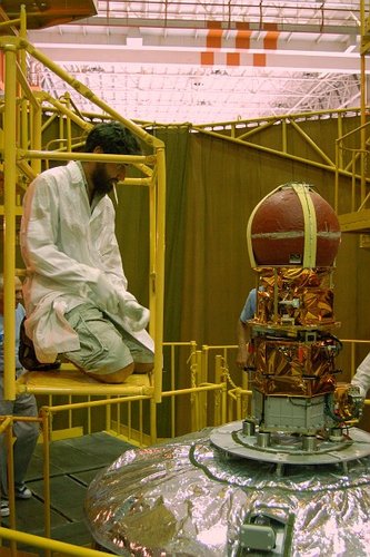 YES2 Integration manager performing inspection from the work platform