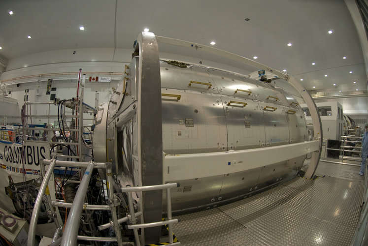 Exterior view of the European Columbus laboratory