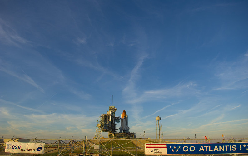 Atlantis on the launch pad