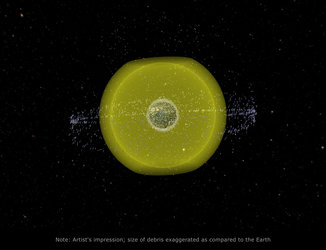 Navigation satellites around Earth