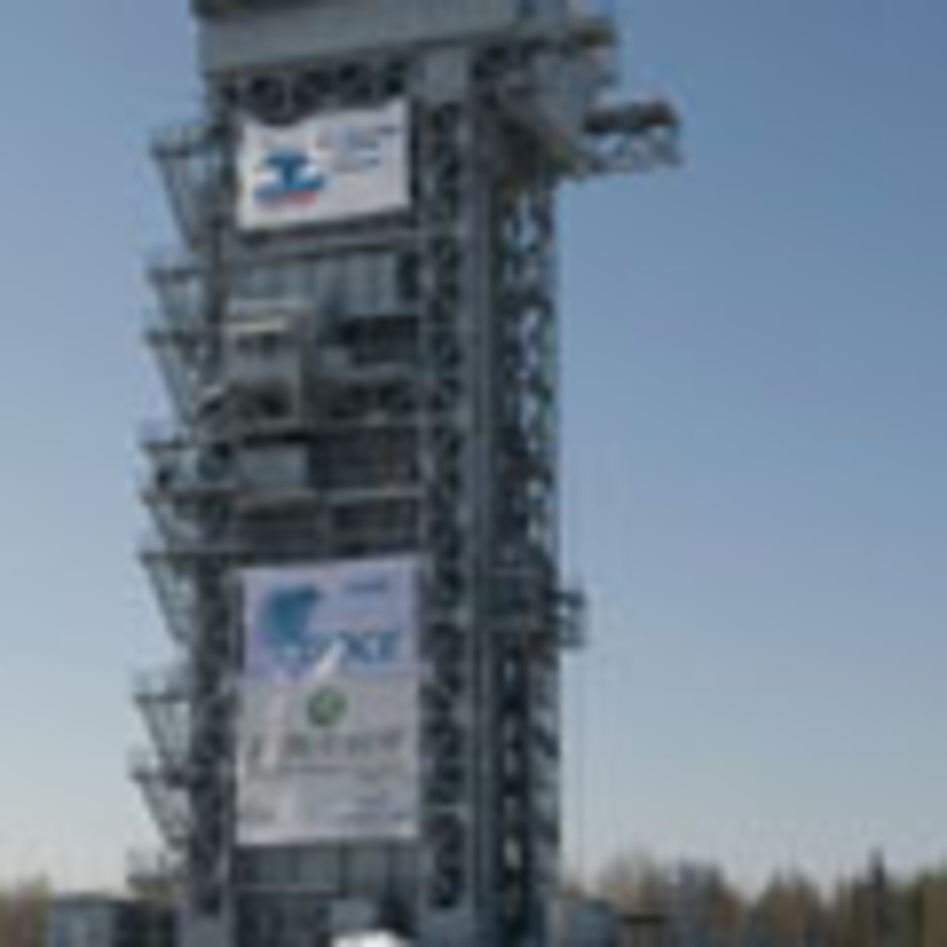 Launch tower at Plesetsk
