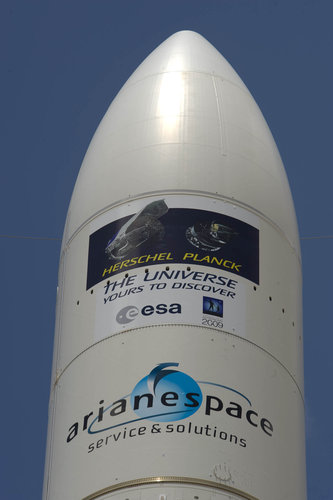 Ariane 5 enclosing Herschel and Planck