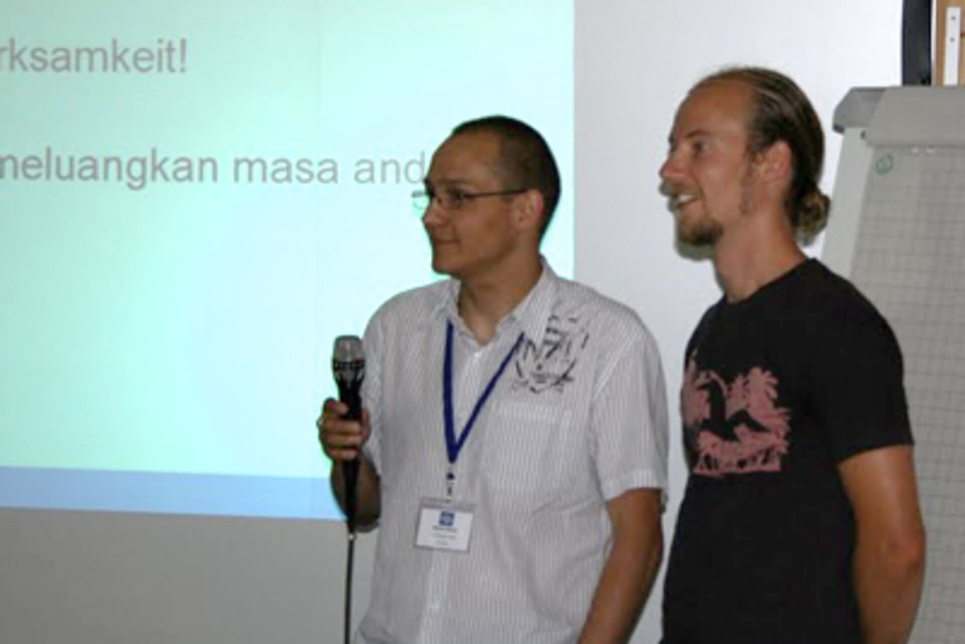 Students giving a presentation