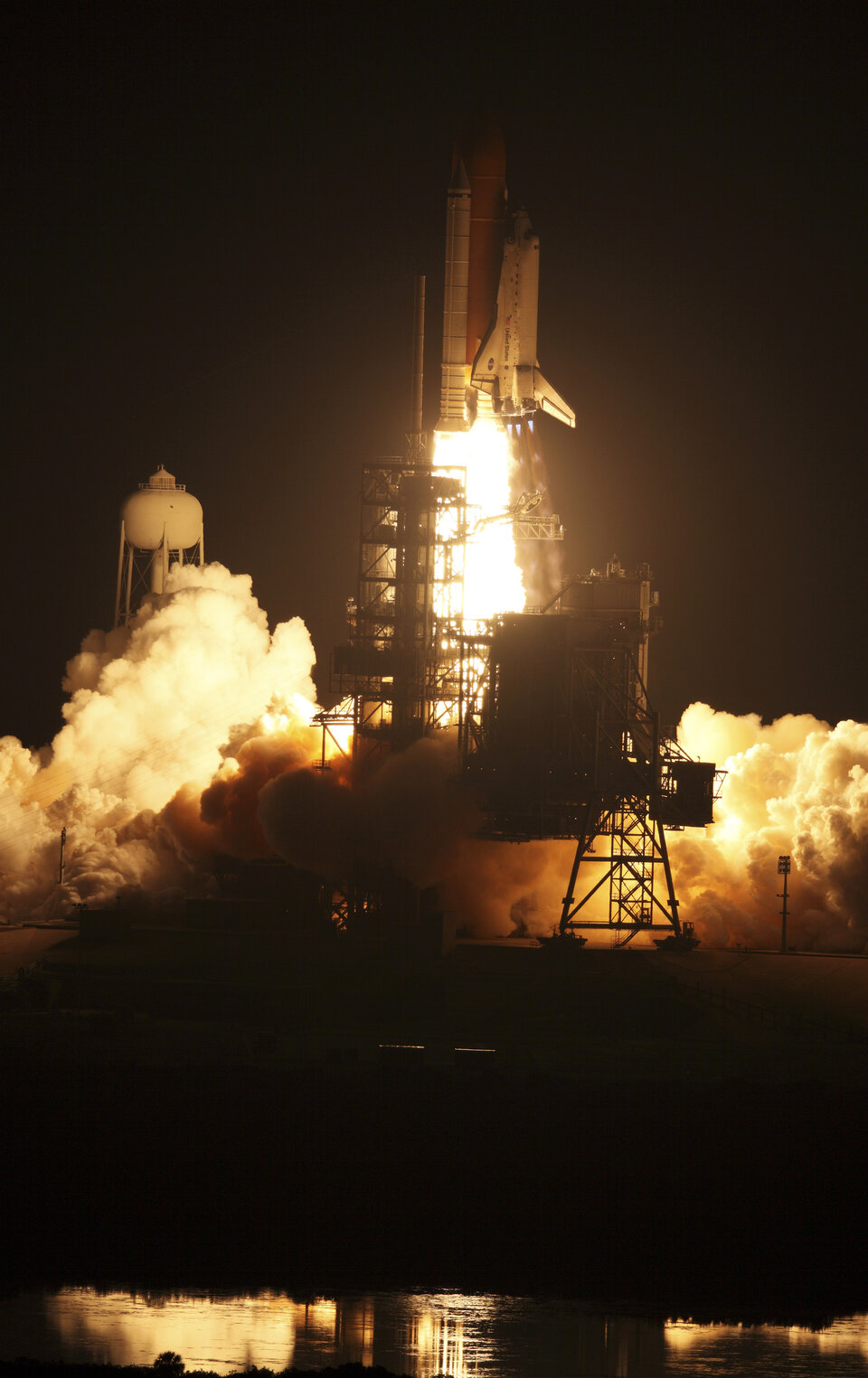 De nachtelijke lancering van de <i>Discovery</i> afgelopen zaterdag