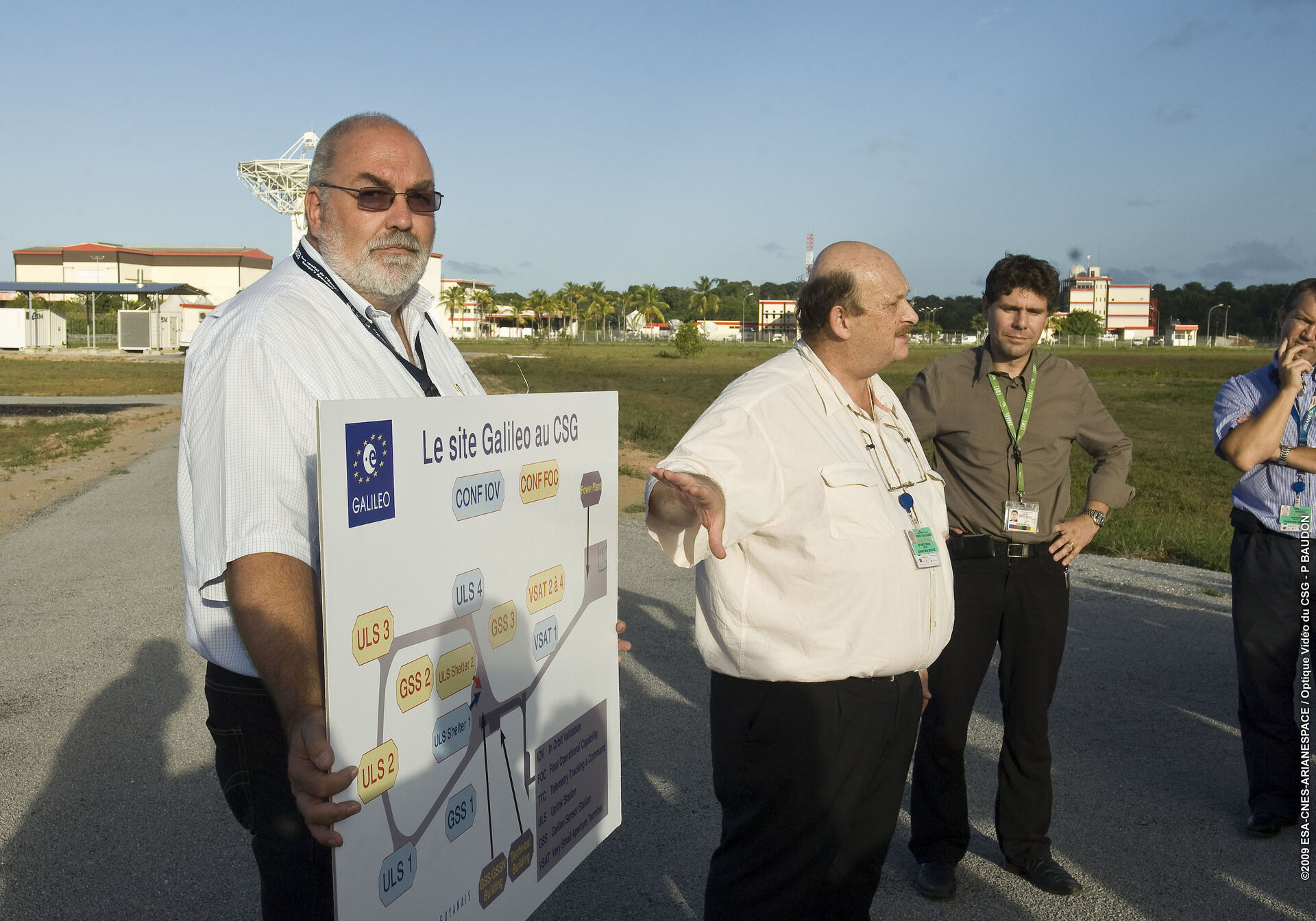Inauguration of site of Galileo station at Kourou