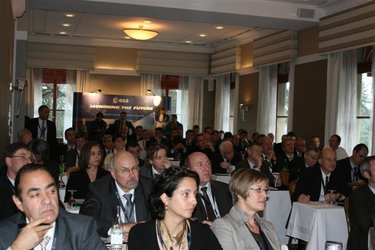 Packed conference room at ESA's EDRS Workshop, Geneva