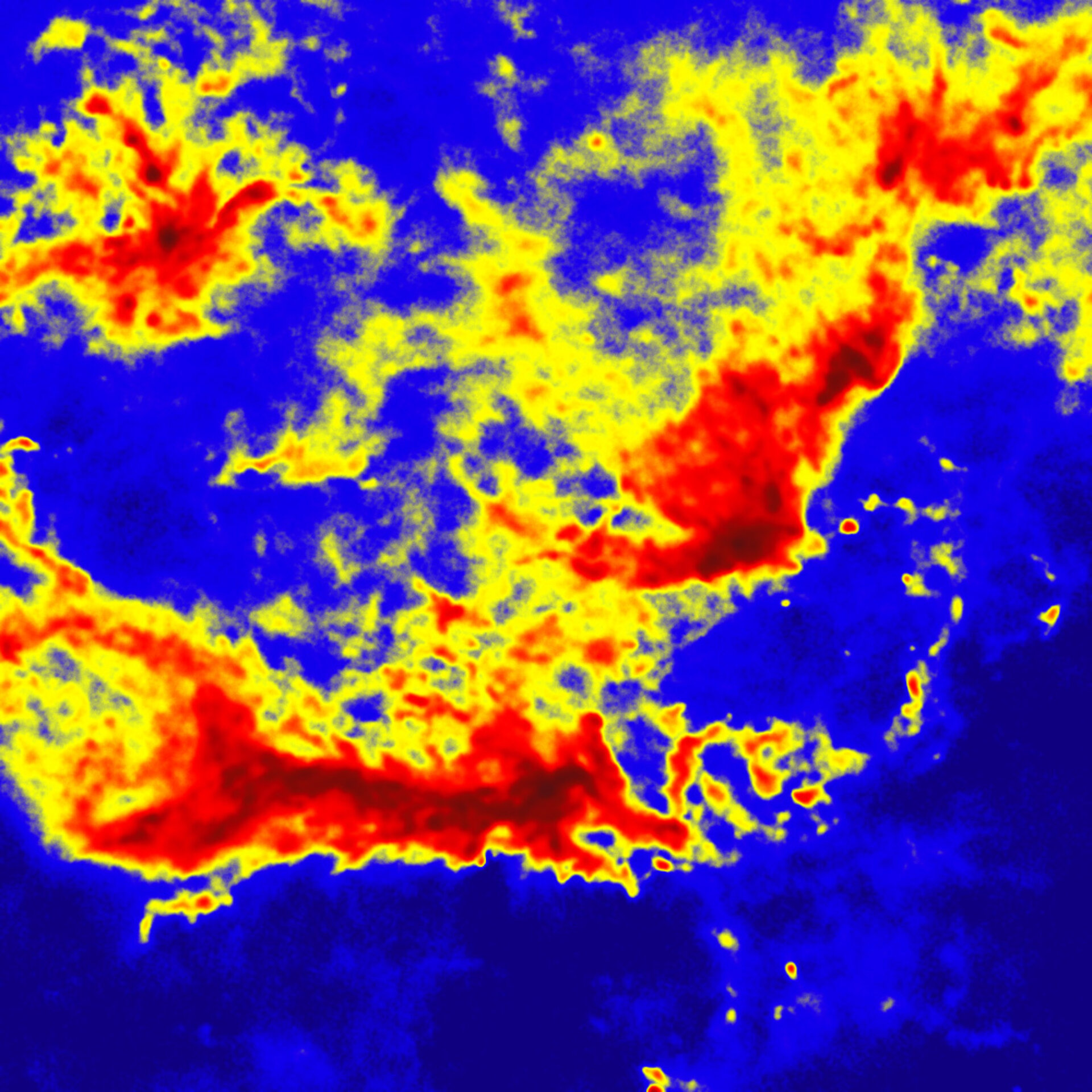 Planck image of a region in the Orion Nebula