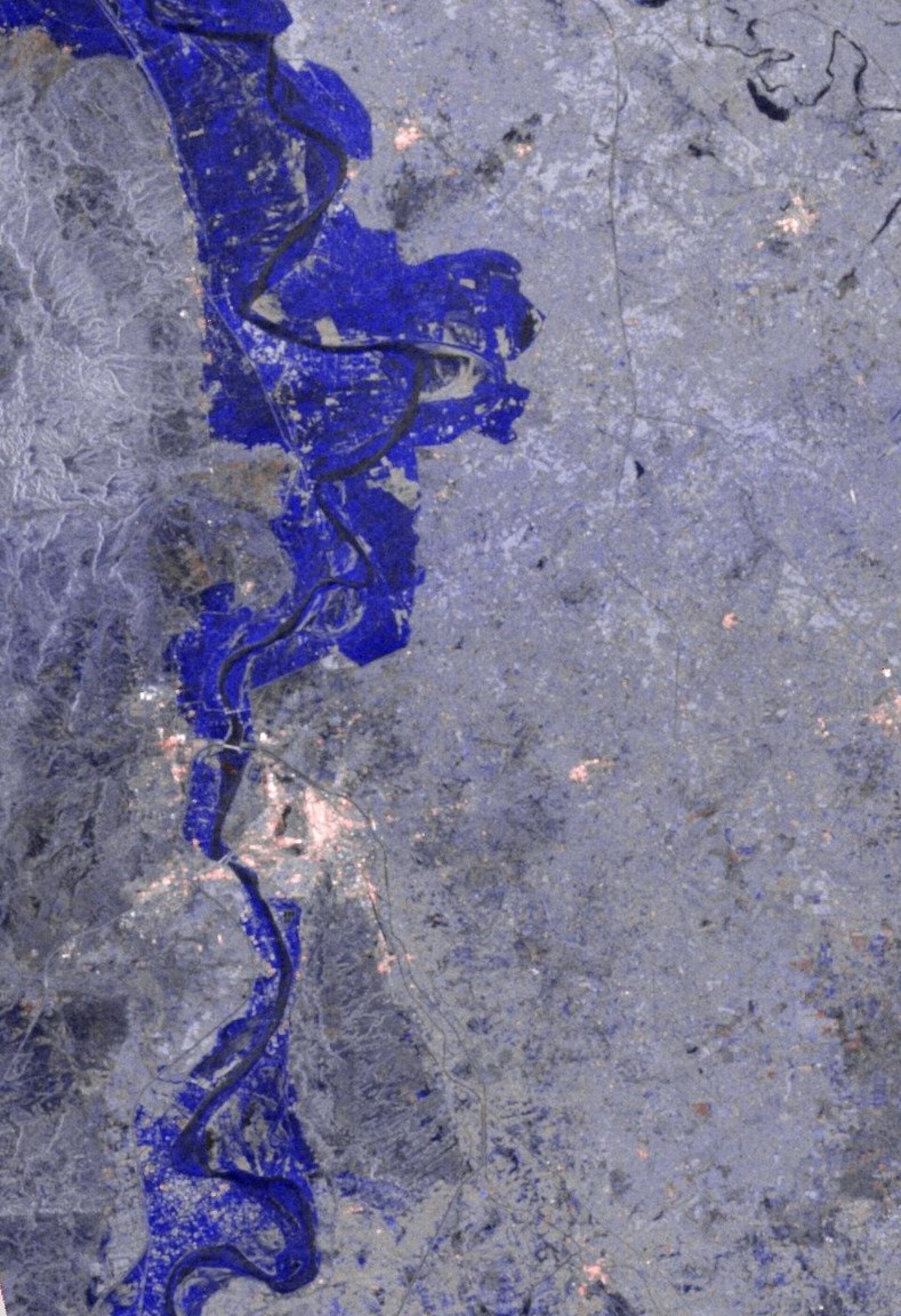 Billeder fra Envisat af oversvømmet område i Pakistan.