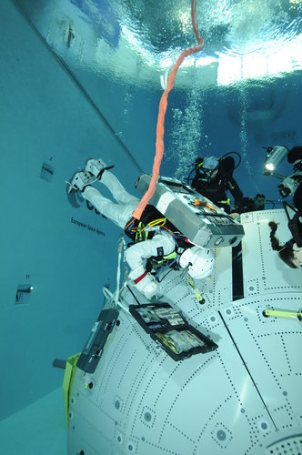 Timothy Peake during EVA training